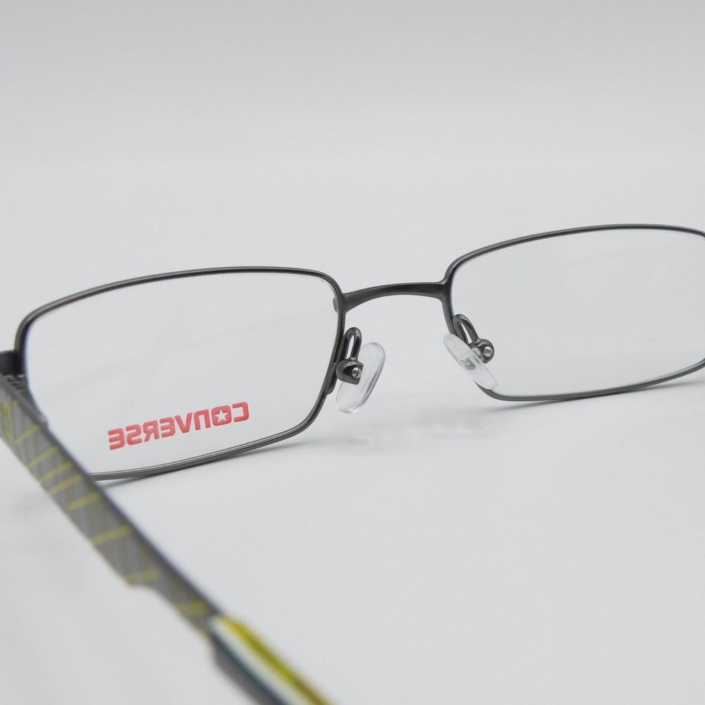 NEW CONVERSE  EYEGLASSES FRAME ZAP GUNMETAL YELLOW RECTANGLE KIDS RX 47-… - Picture 6 of 8